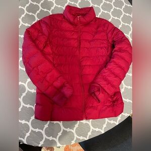 Members Mark Packable Down Jacket Size M 80% Down Filled Hot Pink